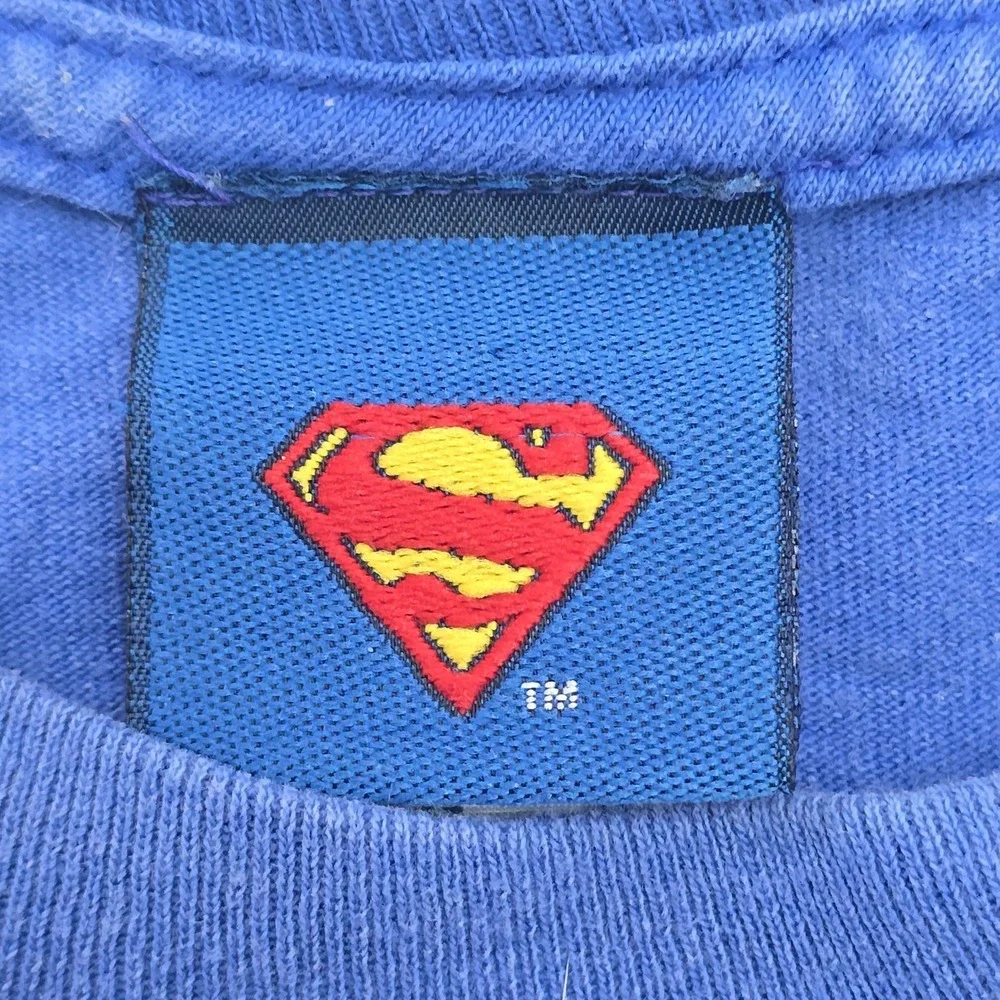 Vintage 2007 Superman T Shirt Blue Alstyle AAA DC Comics Graphic Tee Mens Large